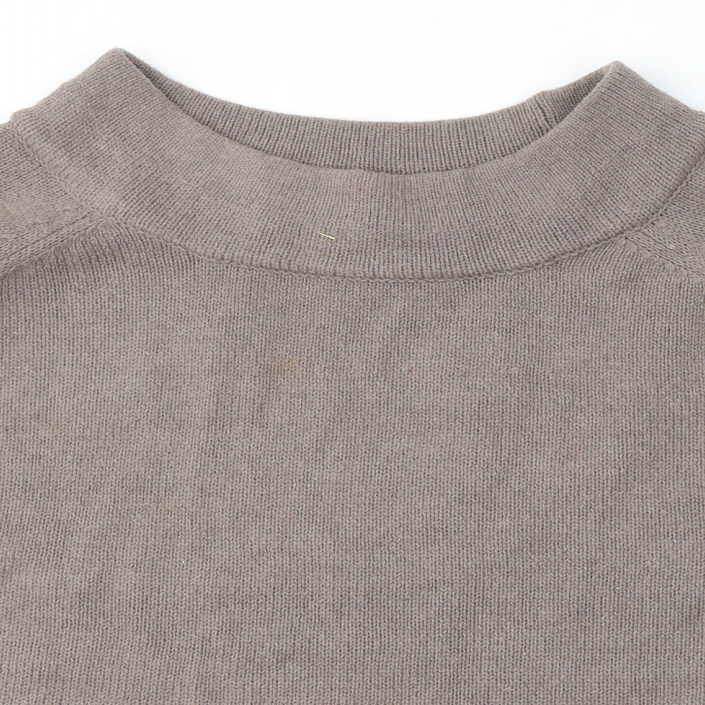 Bonmarché Womens Brown Roll Neck  Polyester Pullover Jumper Size XL