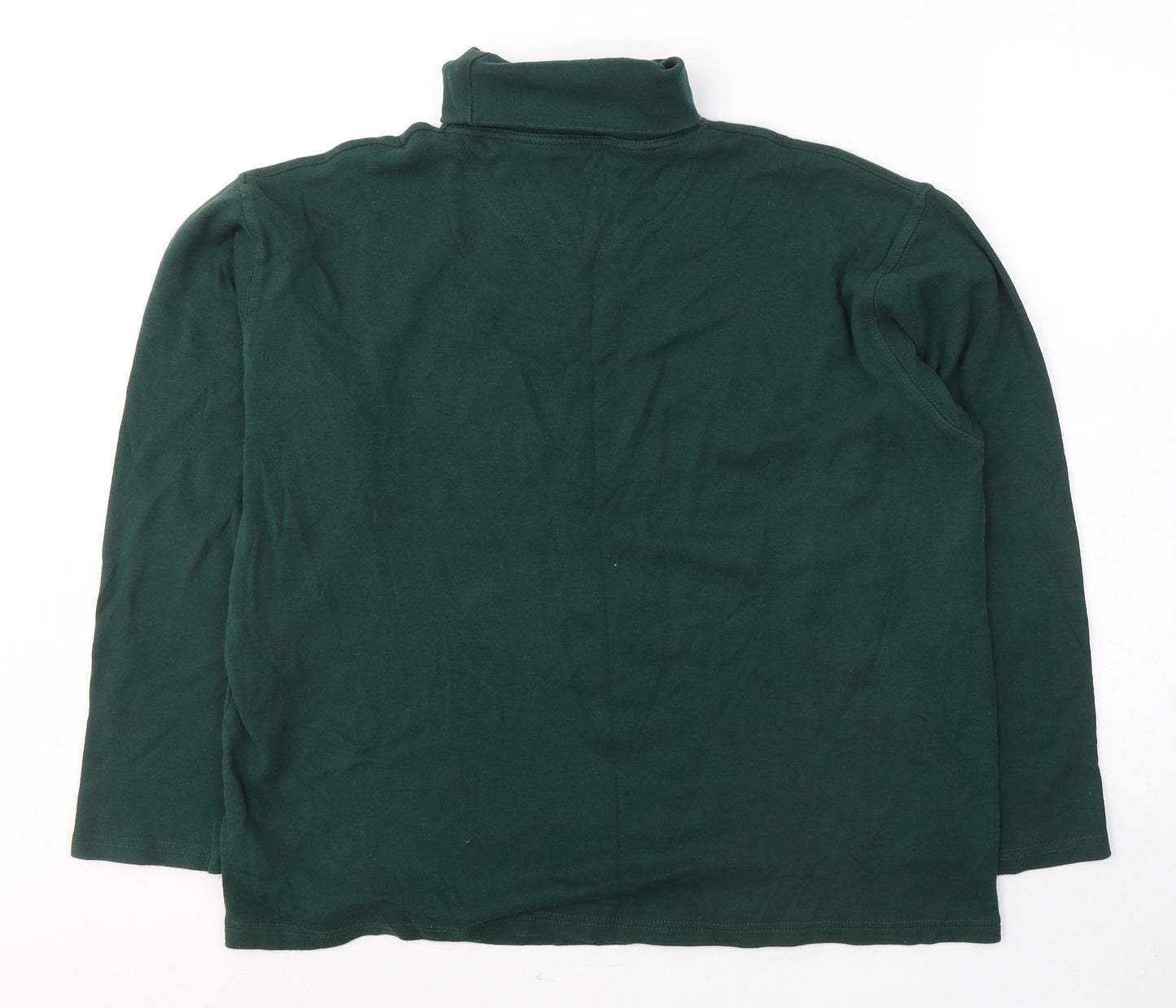 James Pringle Mens Green  Cotton  Polo Size L Roll Neck Pullover