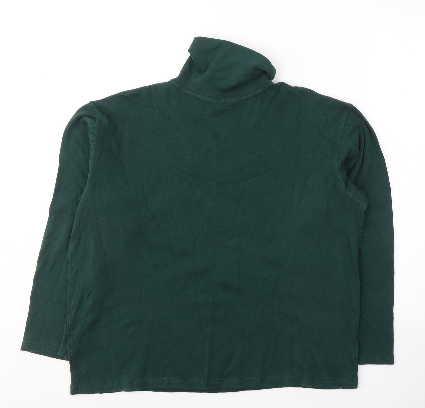 James Pringle Mens Green  Cotton  Polo Size L Roll Neck Pullover