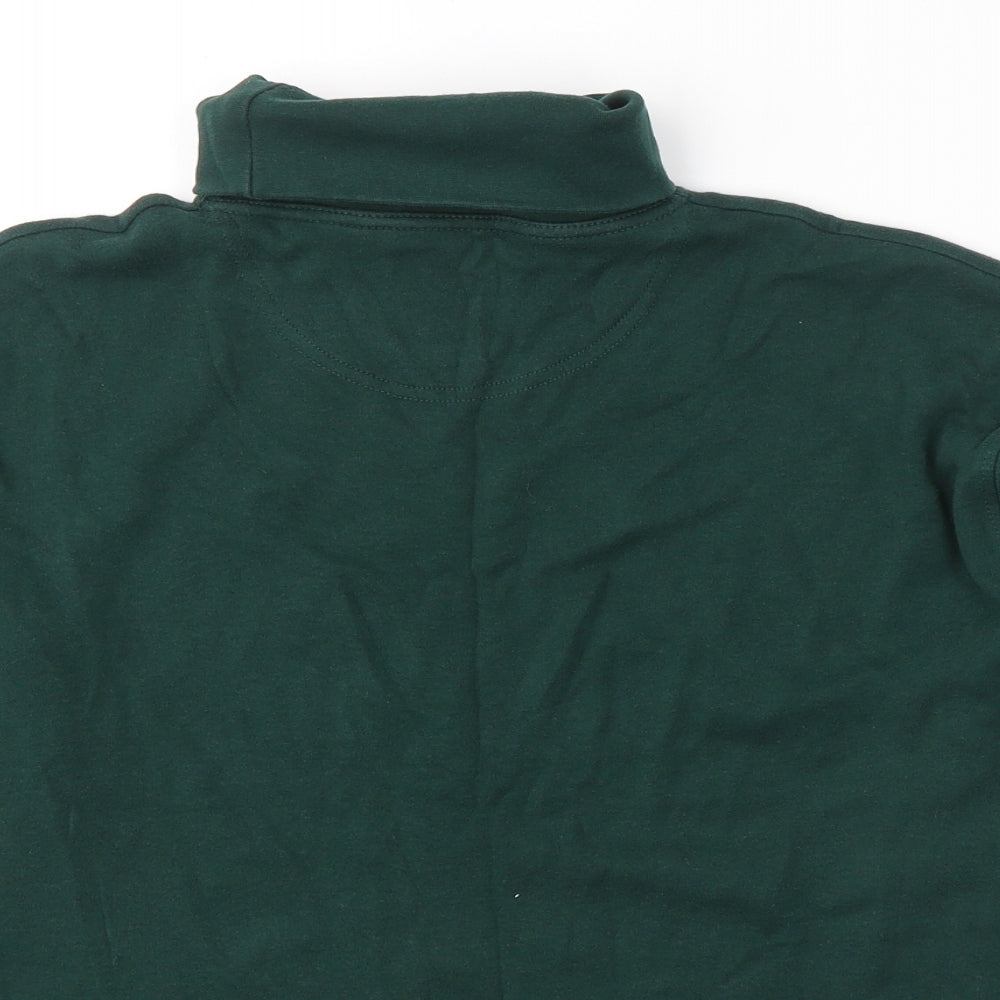 James Pringle Mens Green  Cotton  Polo Size L Roll Neck Pullover