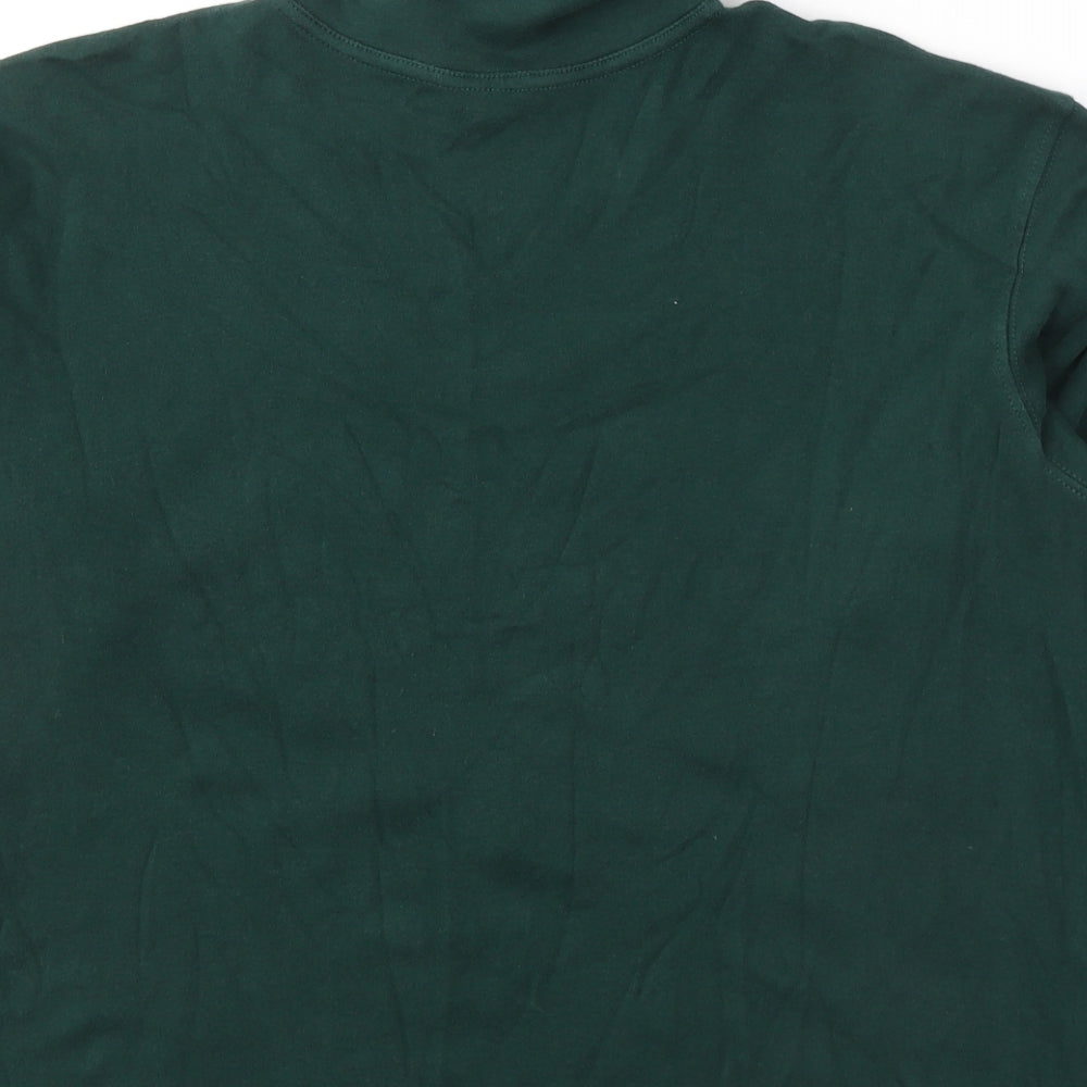 James Pringle Mens Green  Cotton  Polo Size L Roll Neck Pullover