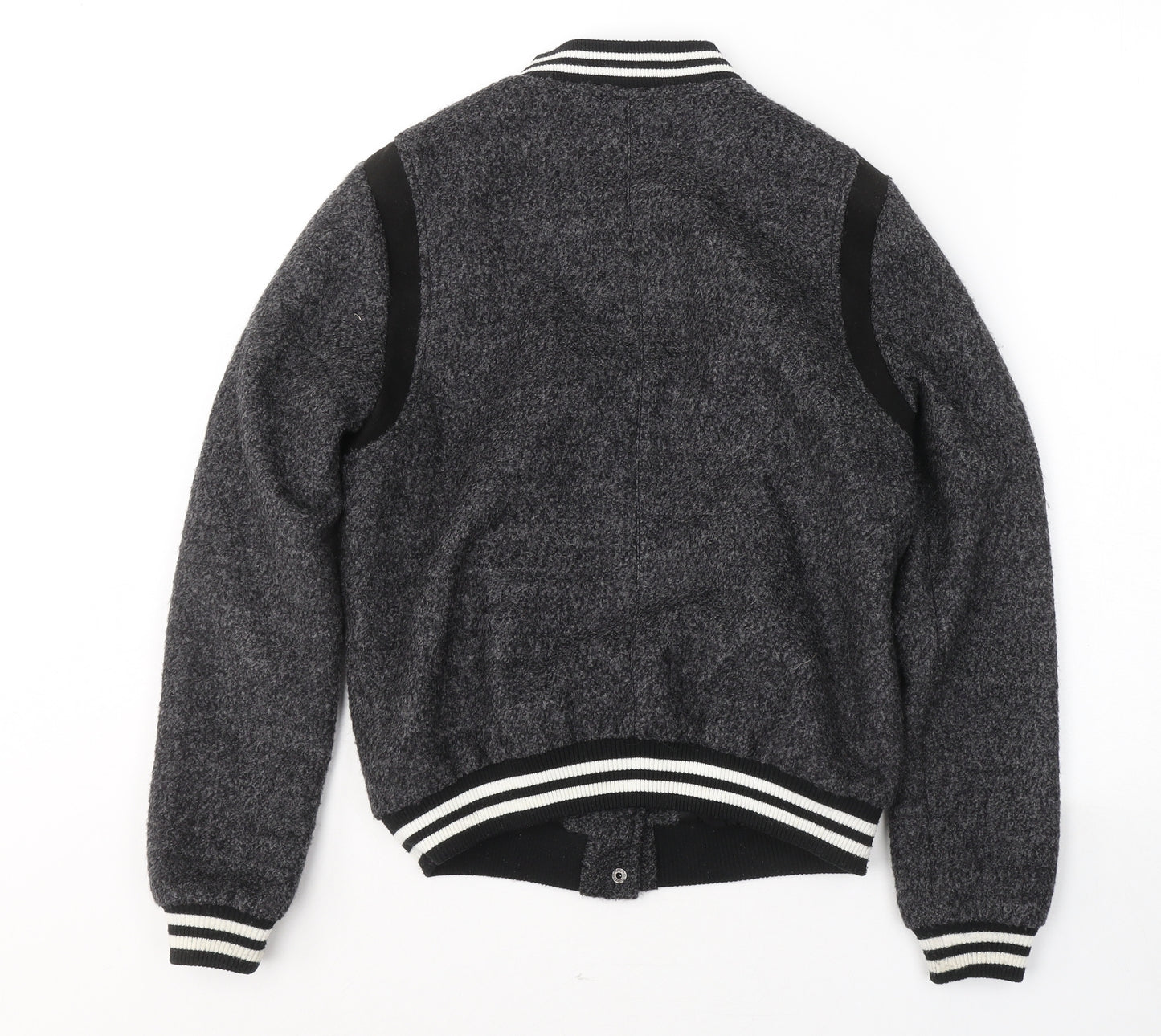 New Look Boys Grey   Varsity Jacket Jacket Size 12-13 Years  Button