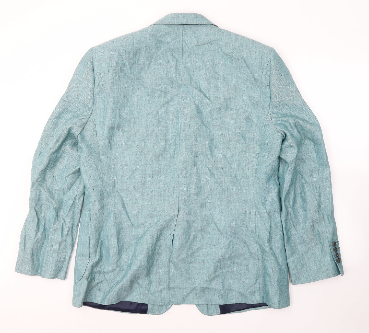Paul Costelloe Mens Blue  Linen Jacket Suit Jacket Size 38