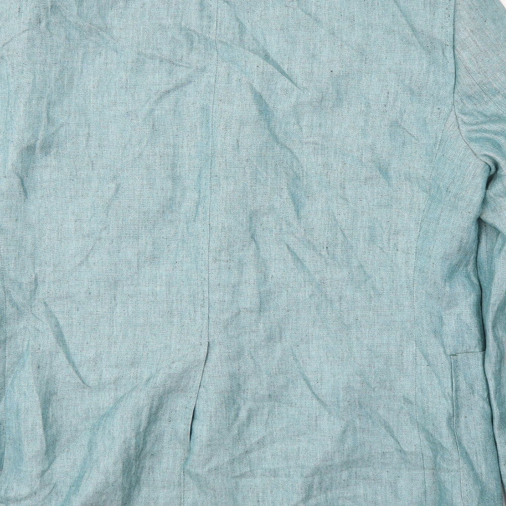 Paul Costelloe Mens Blue  Linen Jacket Suit Jacket Size 38