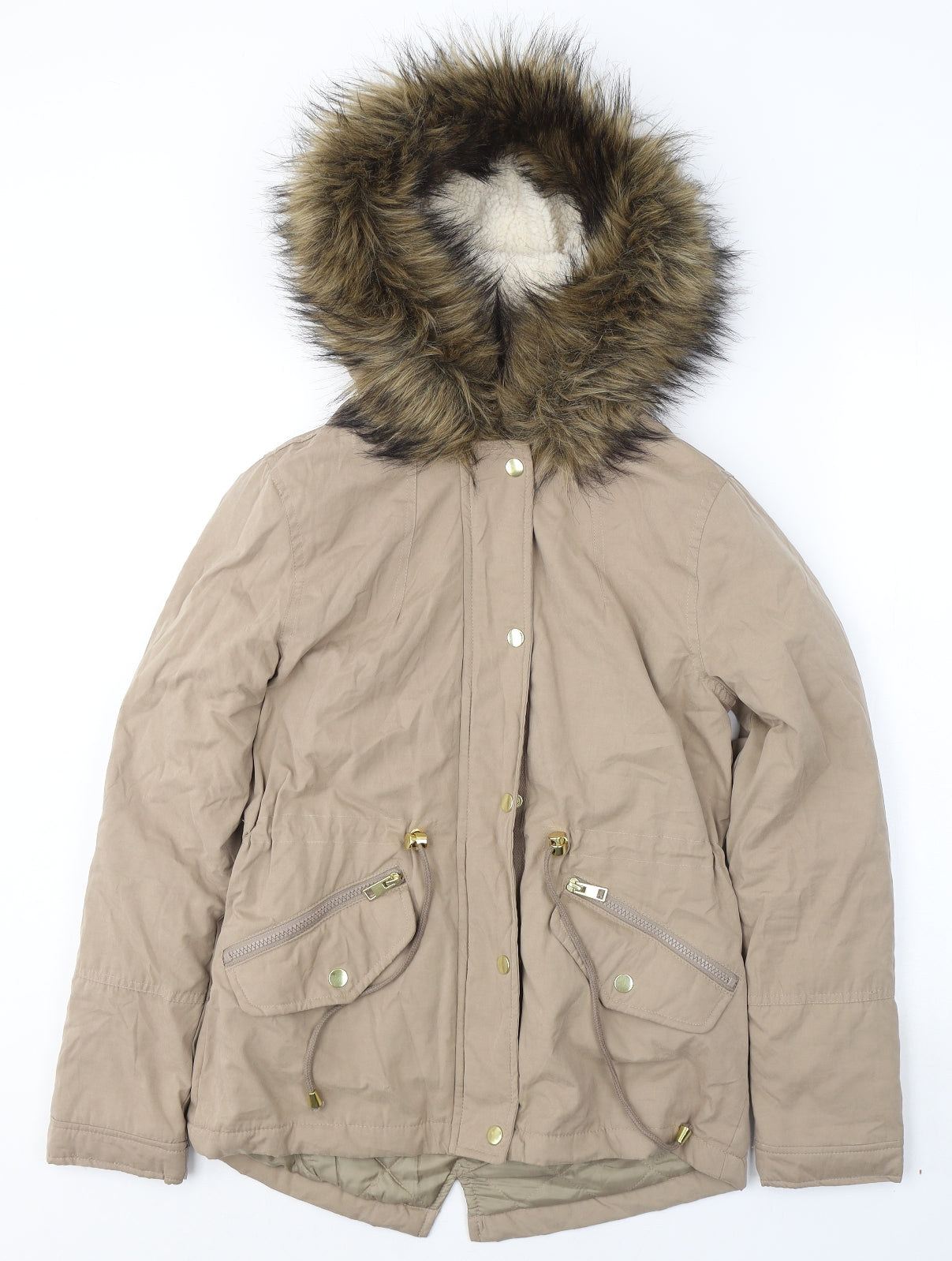 Atmosphere Womens Beige   Parka Coat Size 8  Zip