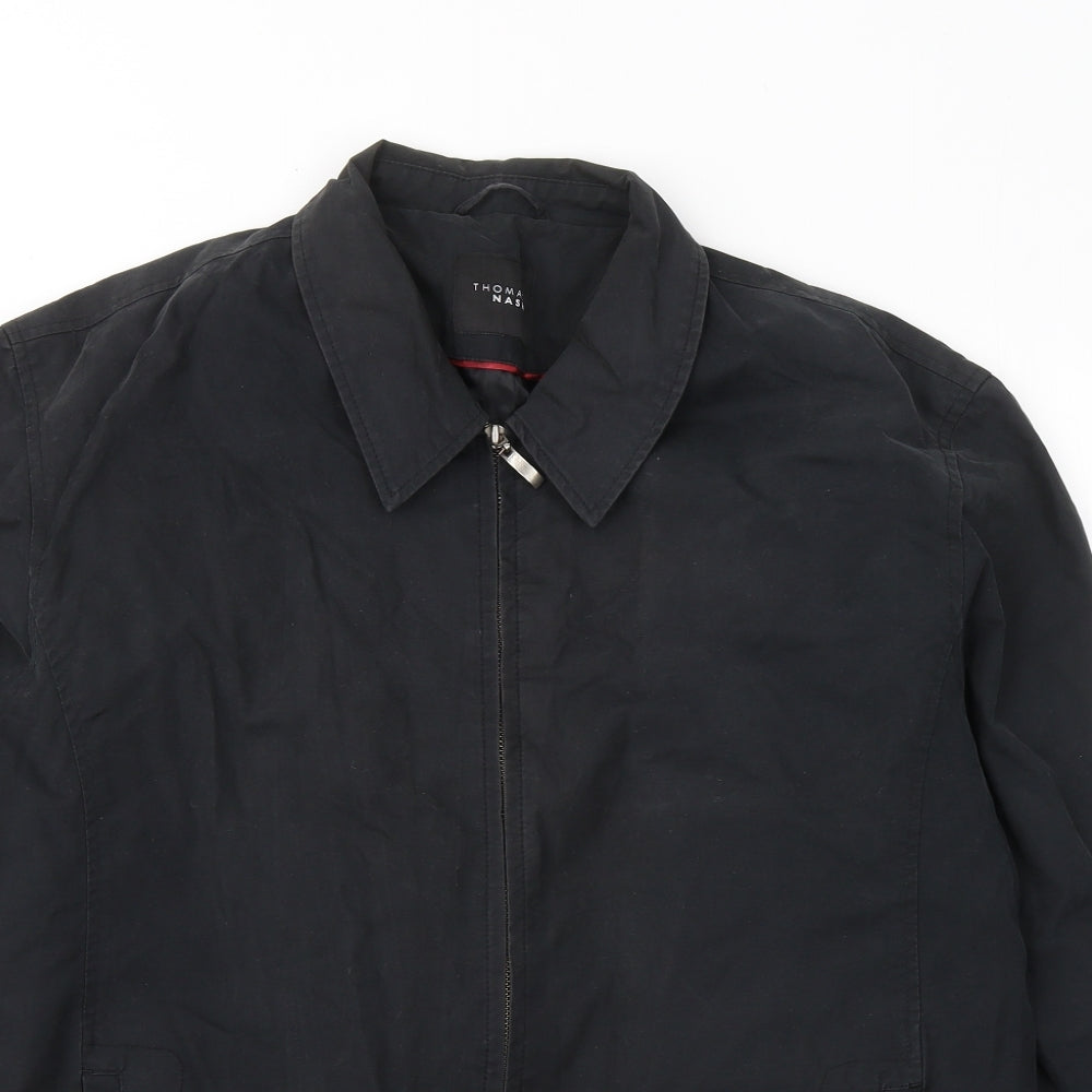 Thomas Nash Mens Black   Jacket  Size L  Zip