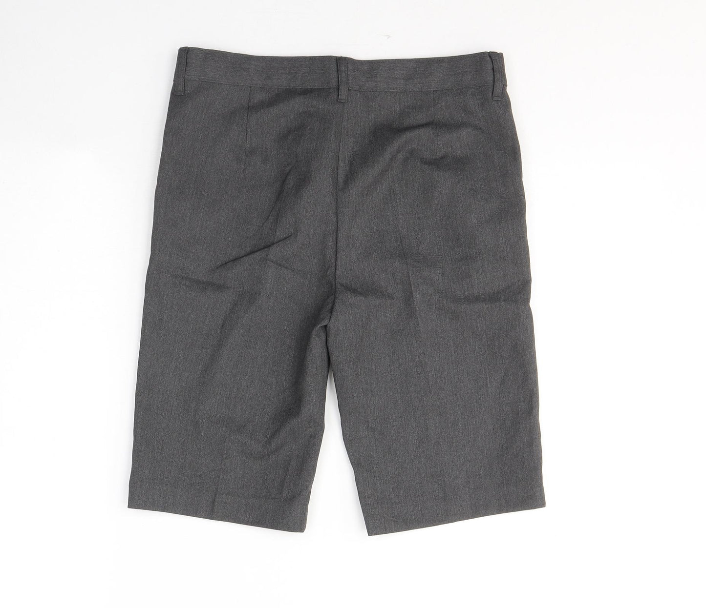 SCHOOLWEAR Boys Grey  Polyester Bermuda Shorts Size 13 Years  Regular Buckle