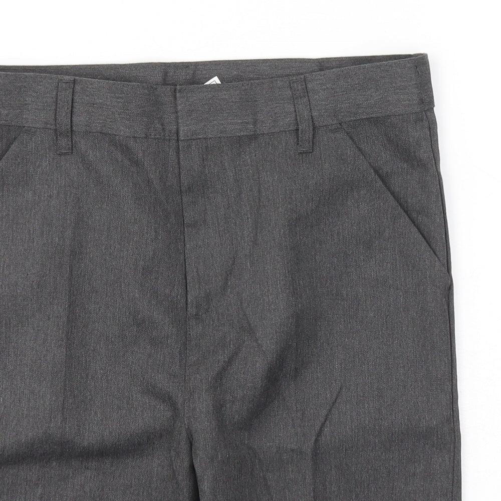 SCHOOLWEAR Boys Grey  Polyester Bermuda Shorts Size 13 Years  Regular Buckle