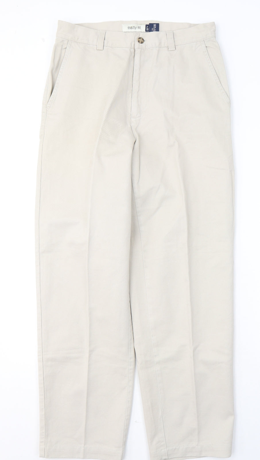 Gap Womens Beige  Cotton Straight Jeans Size 30 in L30 in Regular Button
