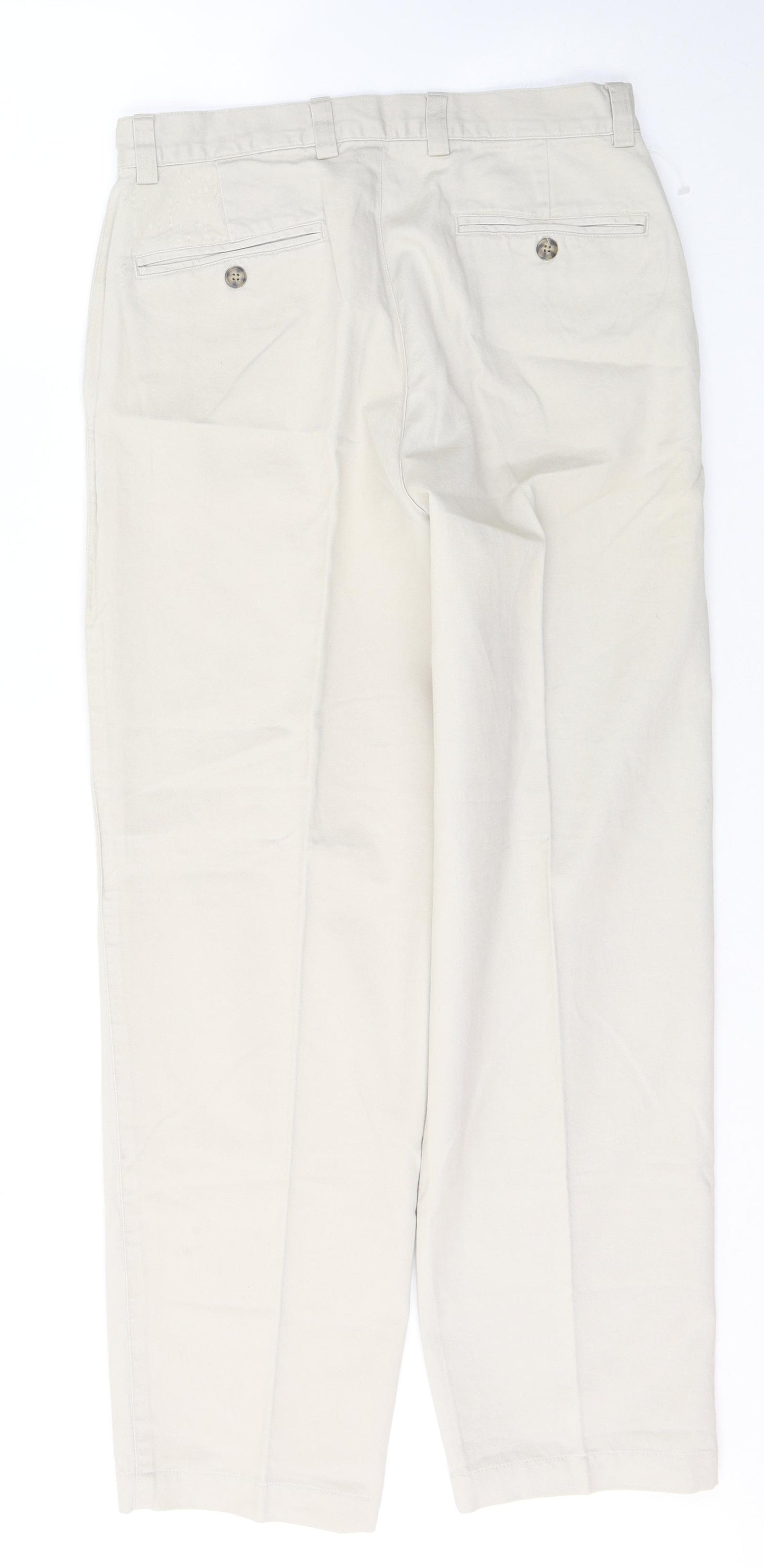 Gap Womens Beige  Cotton Straight Jeans Size 30 in L30 in Regular Button