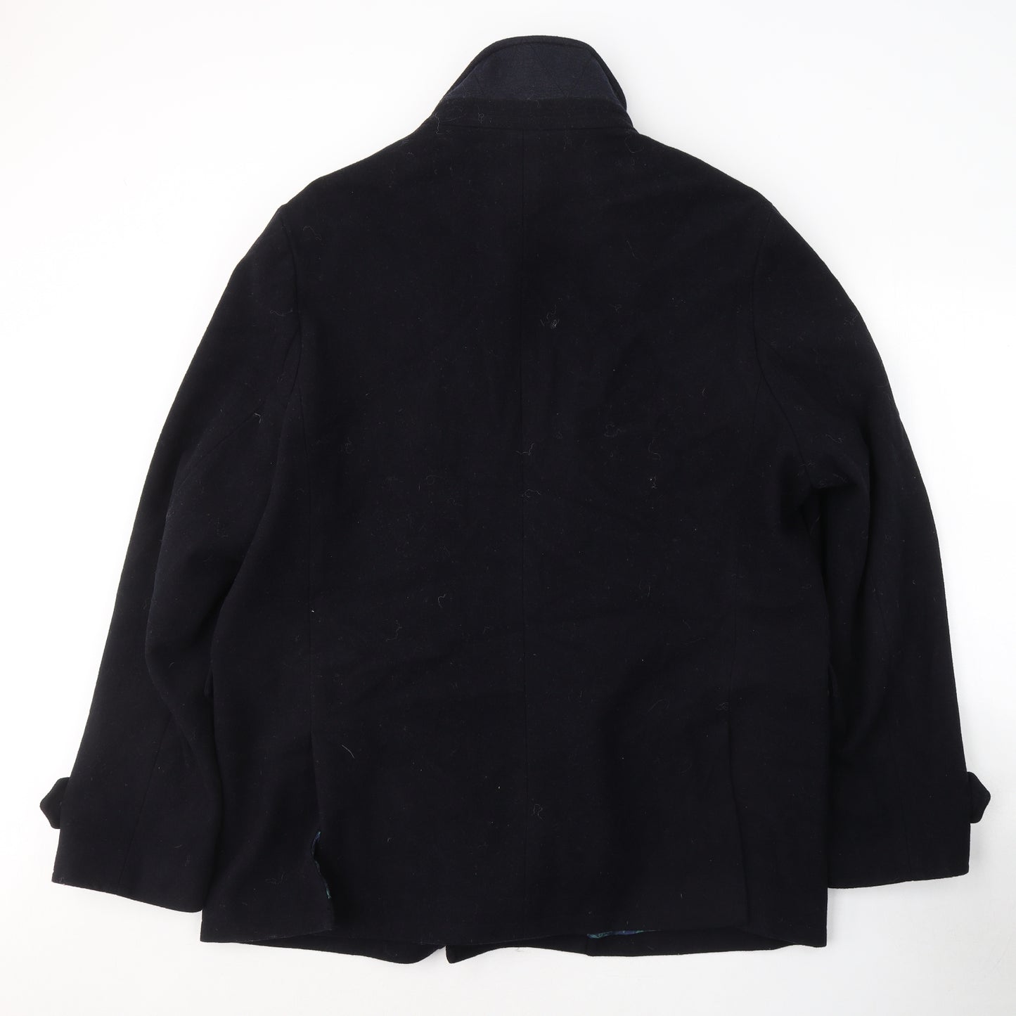 John Lewis Mens Blue   Pea Coat Coat Size 2XL  Button