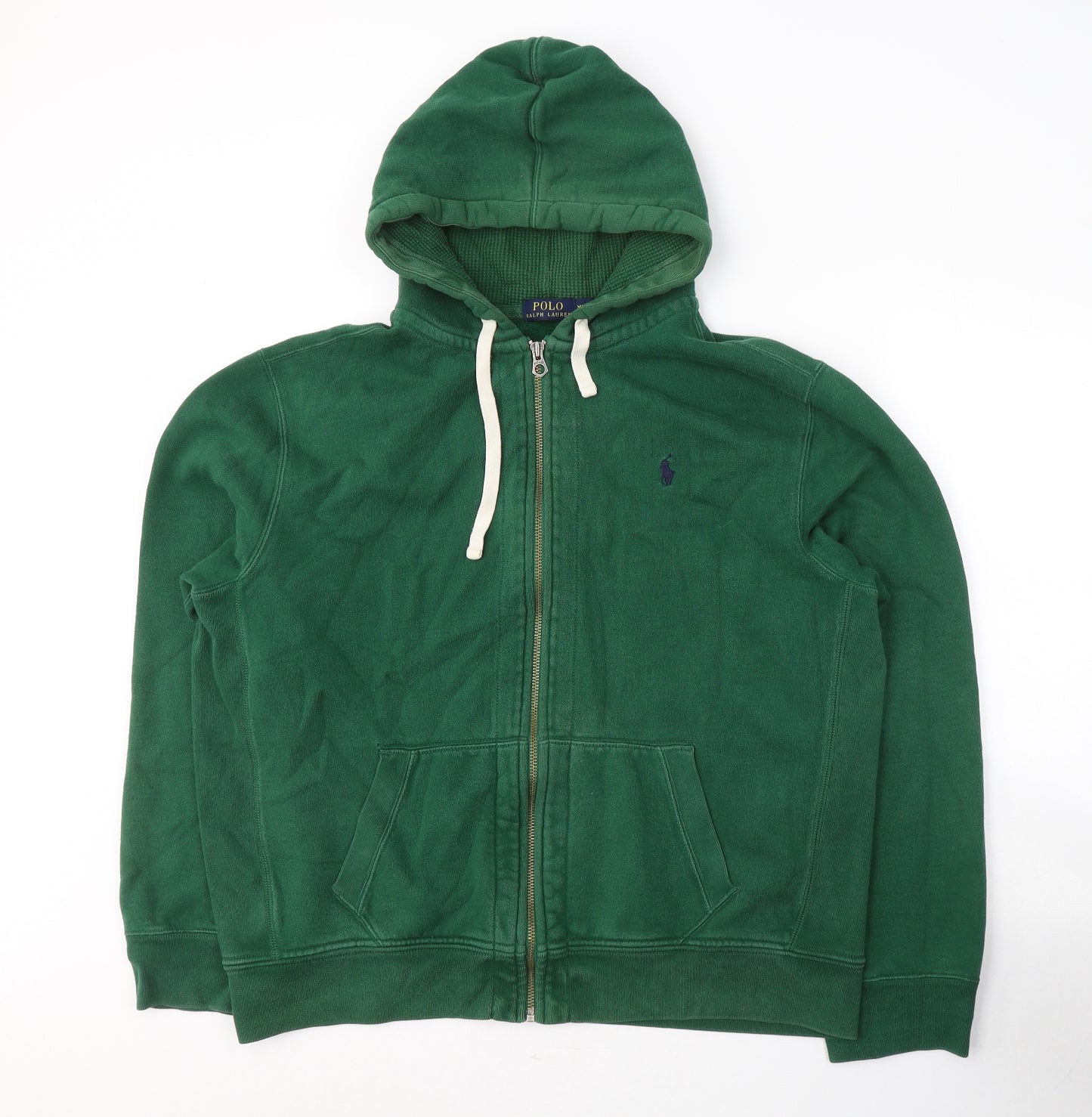 Polo Ralph Lauren Mens Green  Cotton Full Zip Hoodie Size 2XL