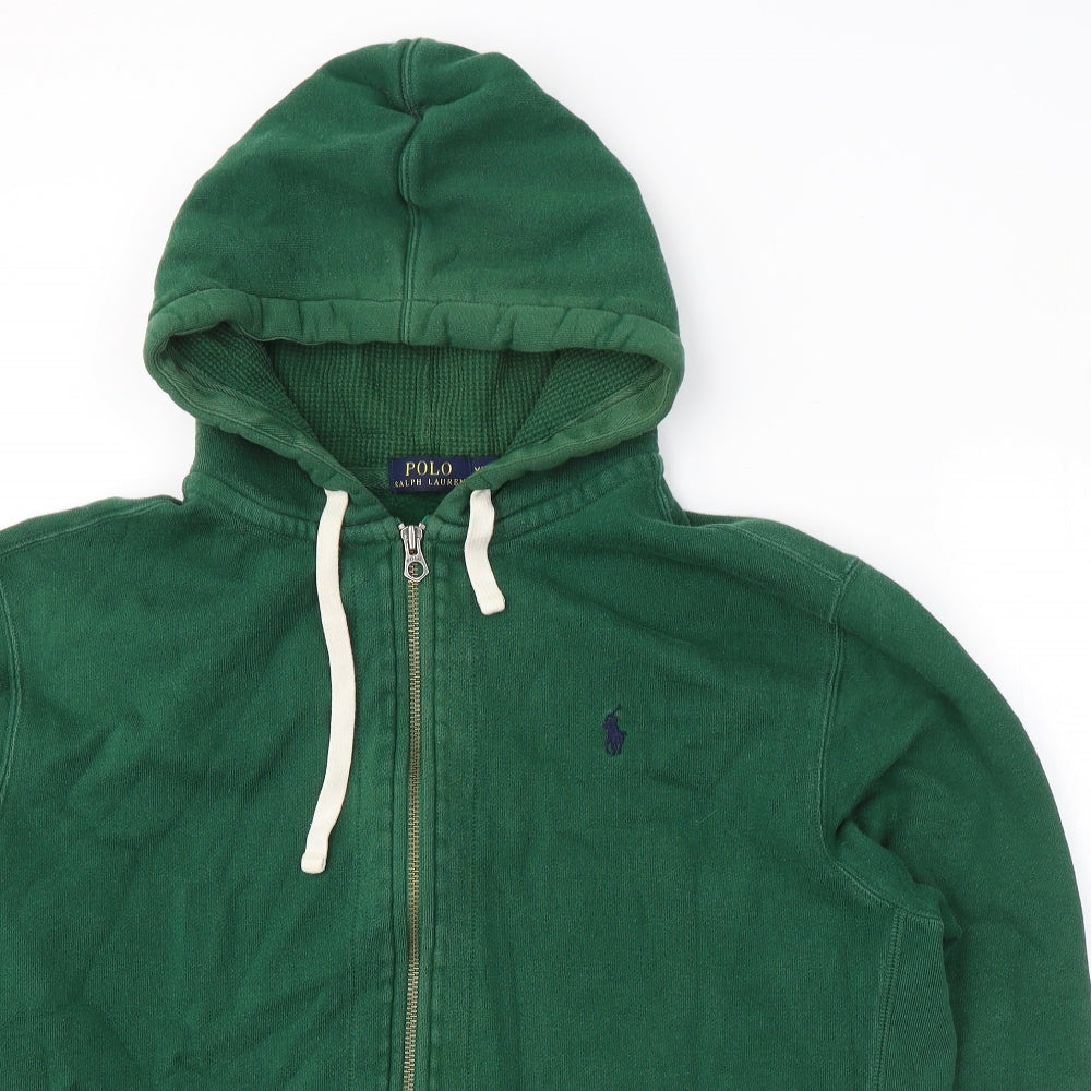 Polo Ralph Lauren Mens Green  Cotton Full Zip Hoodie Size 2XL