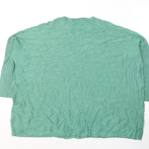 Masai Womens Green  Viscose Jersey T-Shirt Size M Round Neck