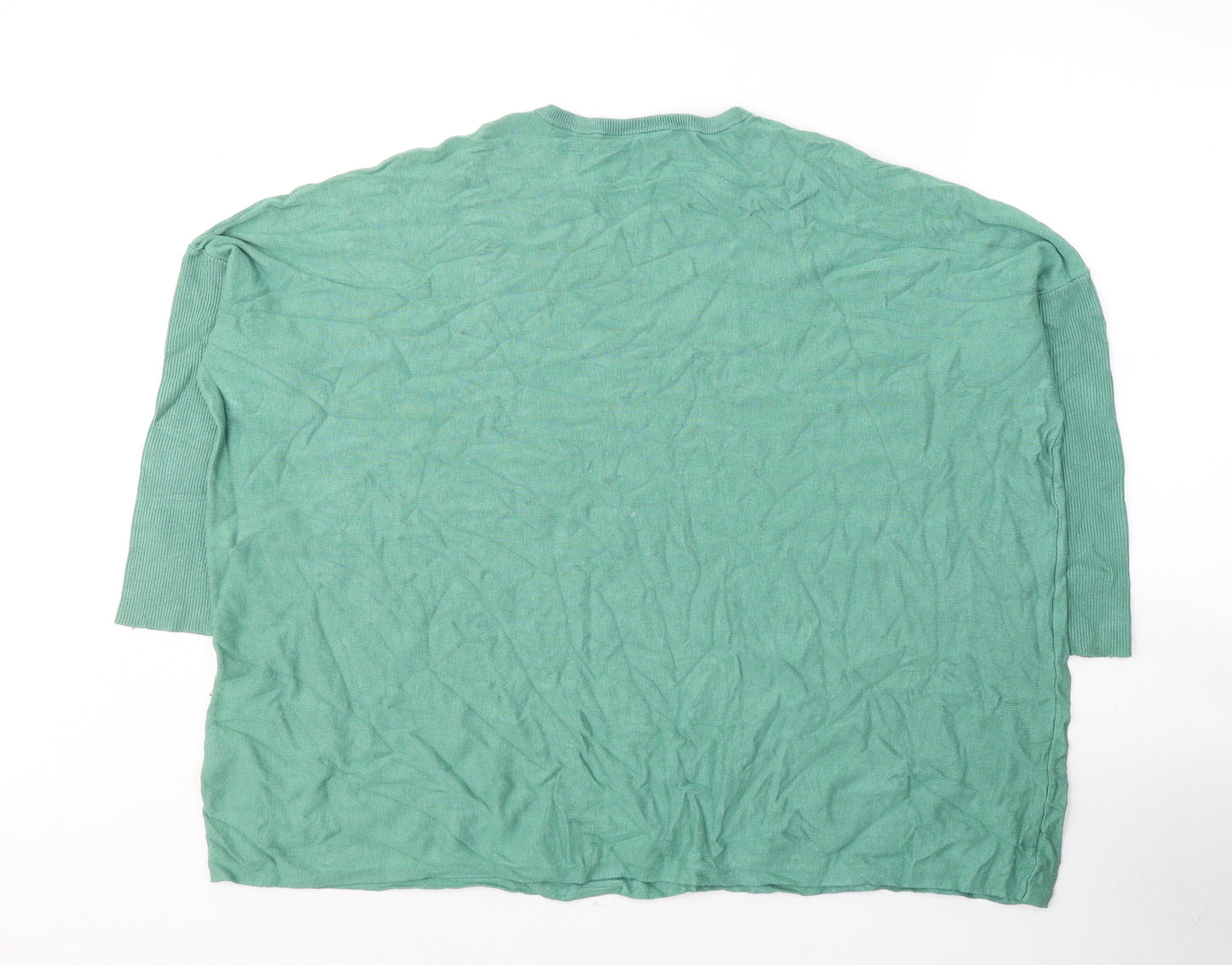 Masai Womens Green  Viscose Jersey T-Shirt Size M Round Neck