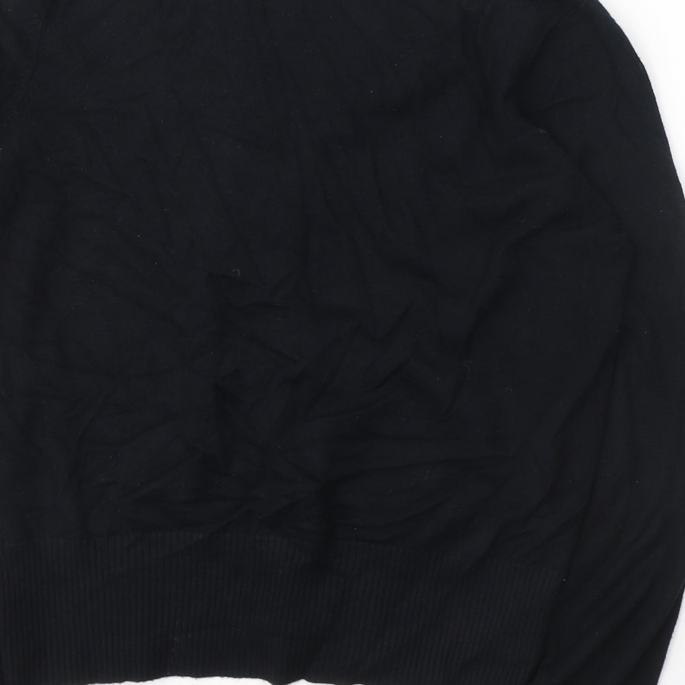 Marks and Spencer Womens Black V-Neck  Viscose Cardigan Jumper Size 12