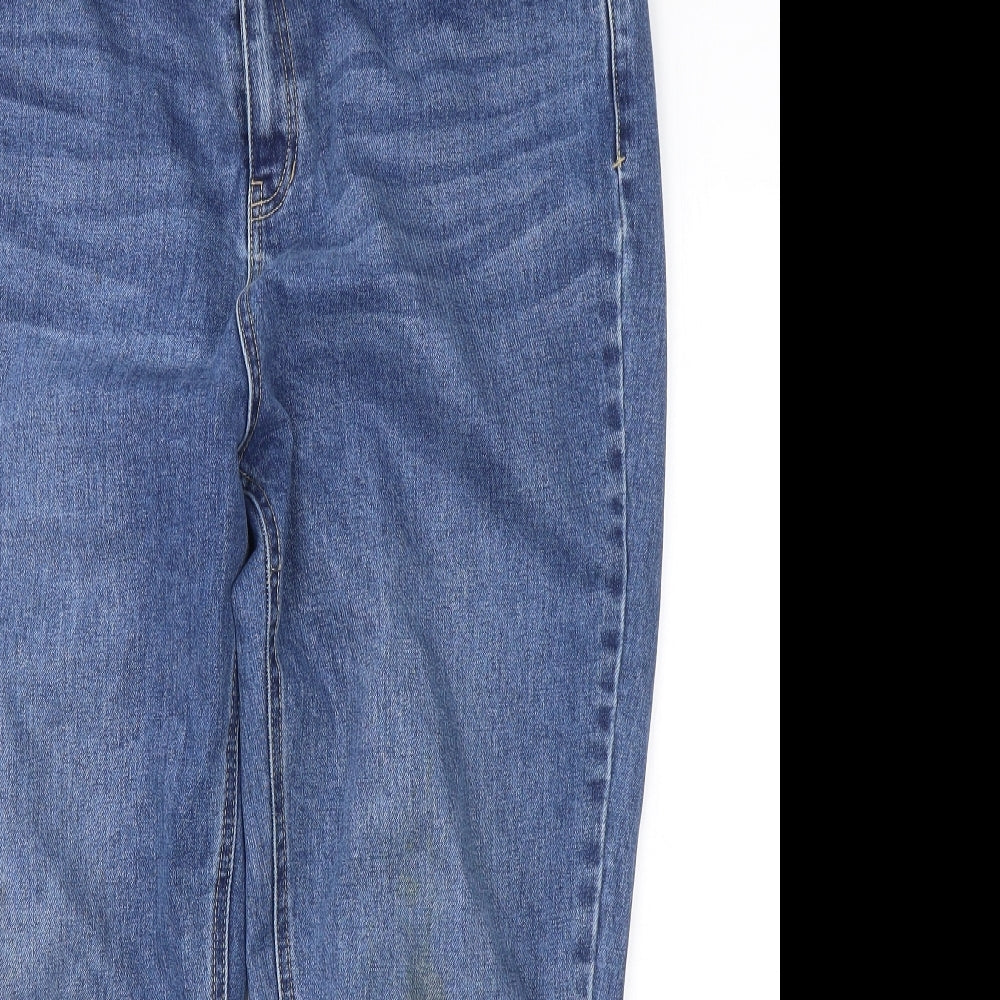 Jules Womens Blue  Cotton Cropped Jeans Size 18 L24 in Regular Button