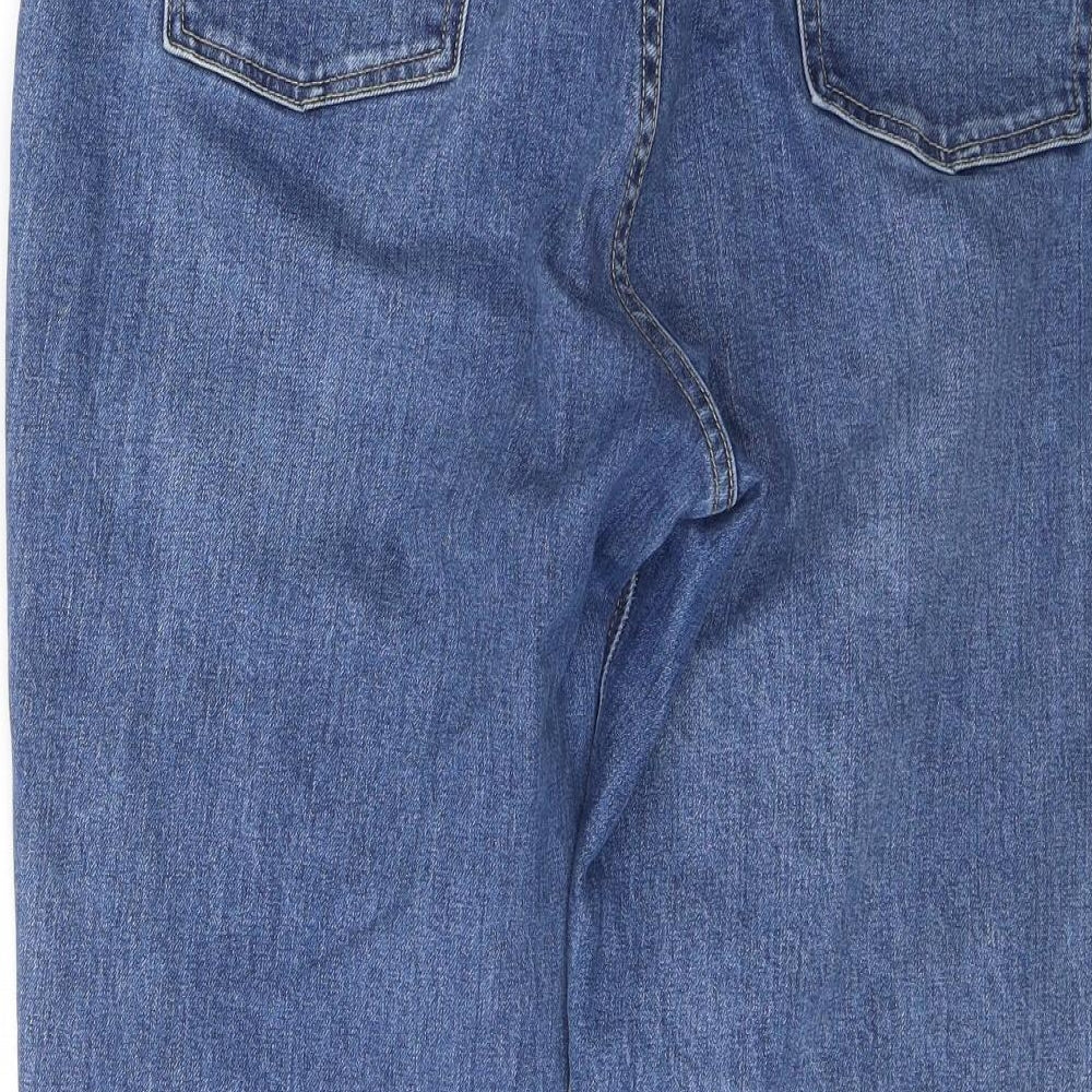 Jules Womens Blue  Cotton Cropped Jeans Size 18 L24 in Regular Button