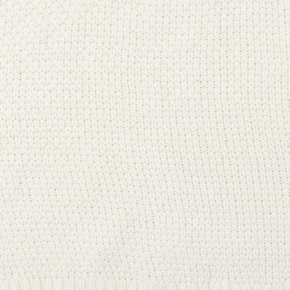 George Womens White Round Neck  Acrylic Pullover Jumper Size XL