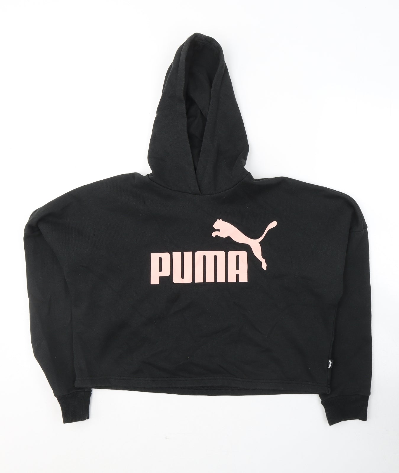 PUMA Womens Black  Cotton Pullover Hoodie Size XL  Pullover