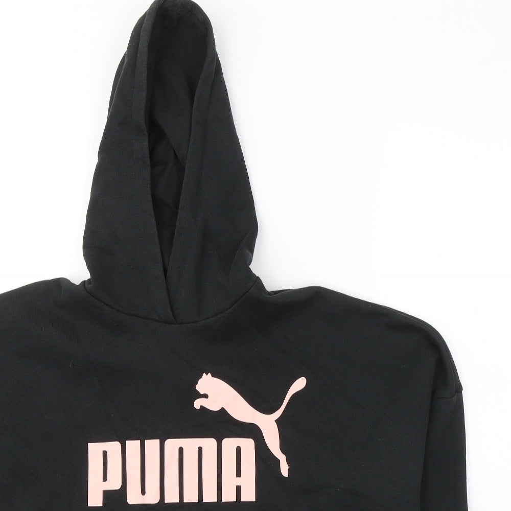 PUMA Womens Black  Cotton Pullover Hoodie Size XL  Pullover