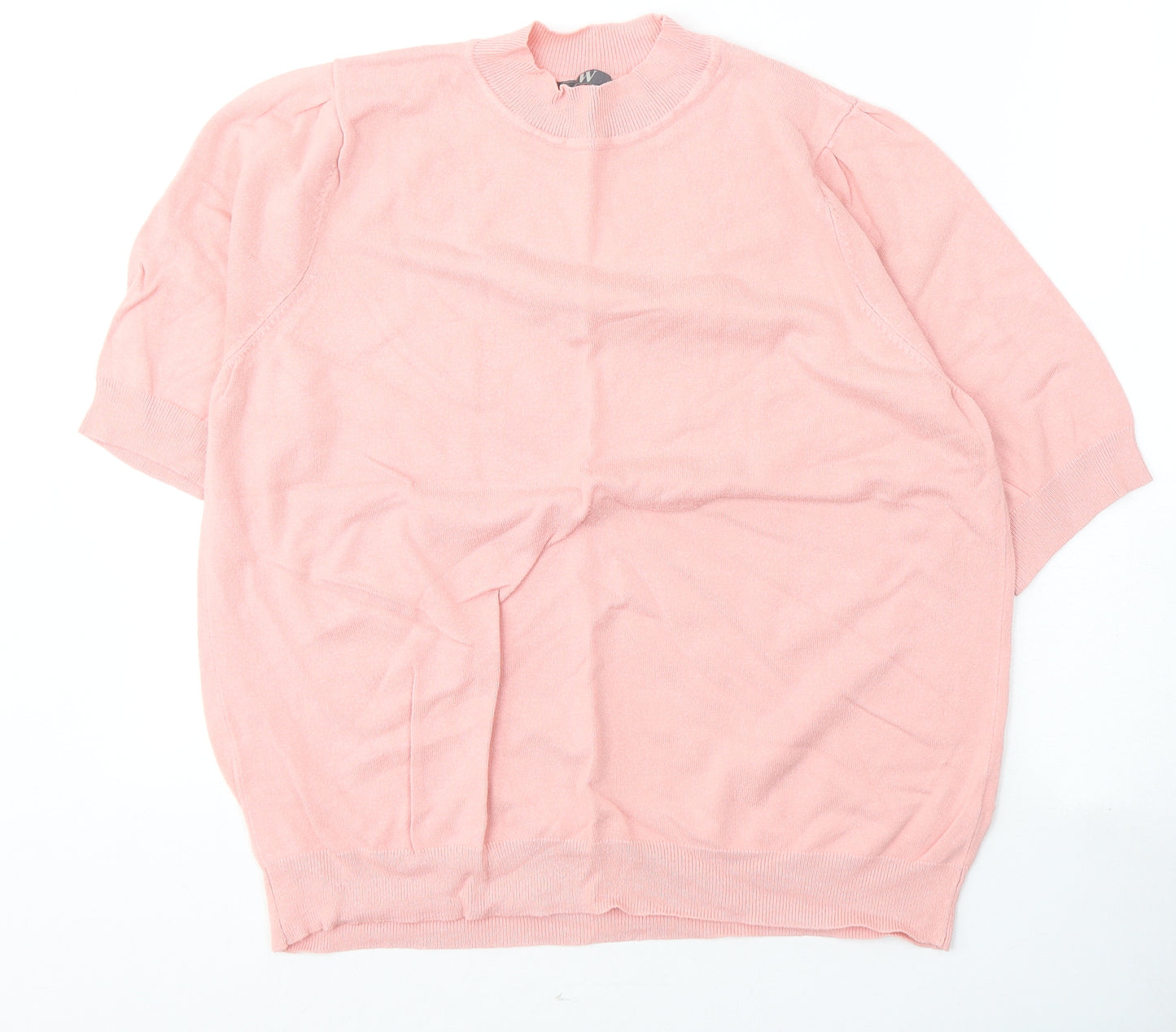 BHS Womens Pink  Viscose Jersey T-Shirt Size 20 Round Neck