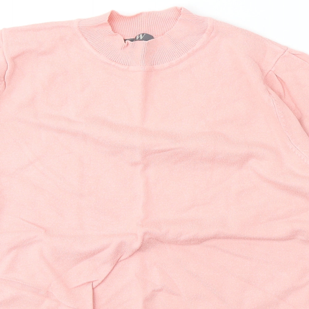 BHS Womens Pink  Viscose Jersey T-Shirt Size 20 Round Neck
