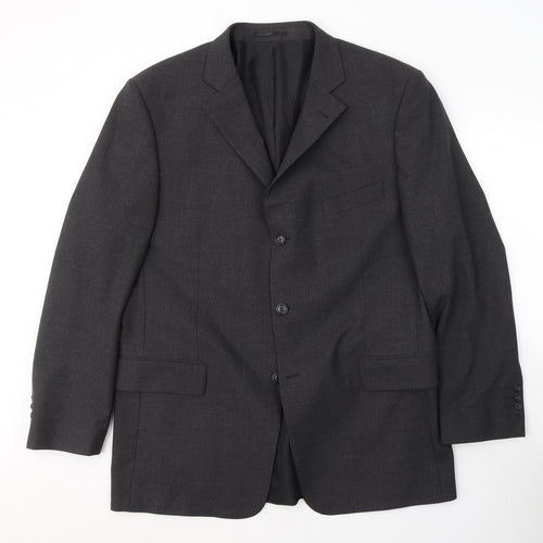 Armando Mens Grey  Wool Jacket Suit Jacket Size 44