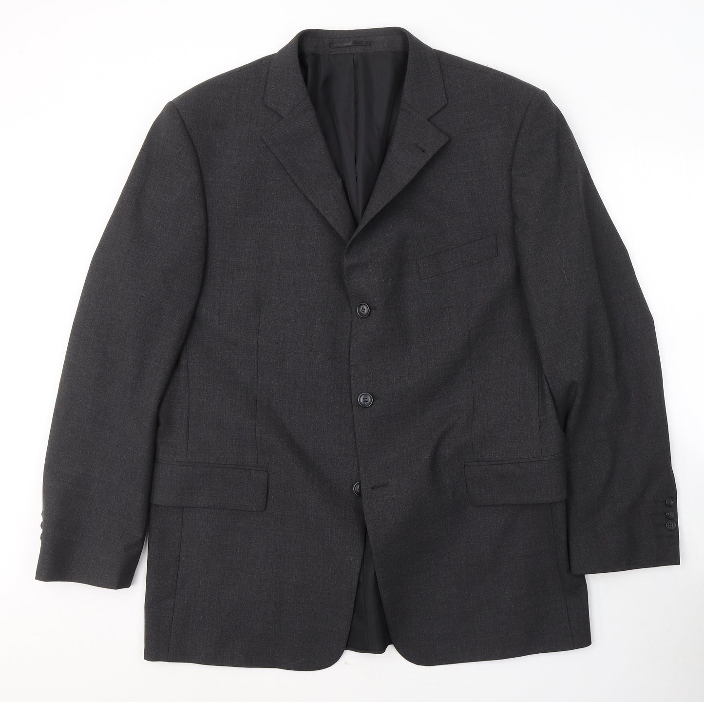 Armando Mens Grey  Wool Jacket Suit Jacket Size 44