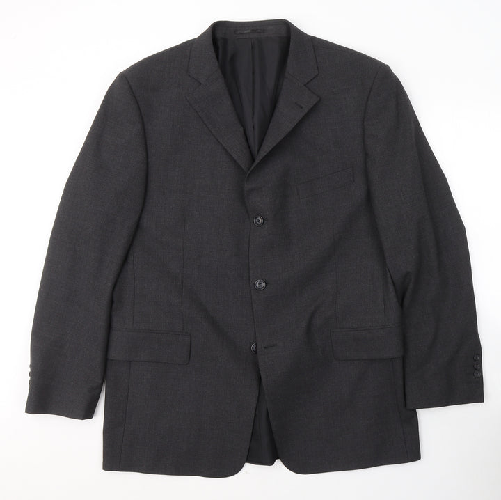 Armando Mens Grey  Wool Jacket Suit Jacket Size 44
