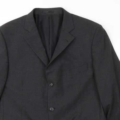 Armando Mens Grey  Wool Jacket Suit Jacket Size 44