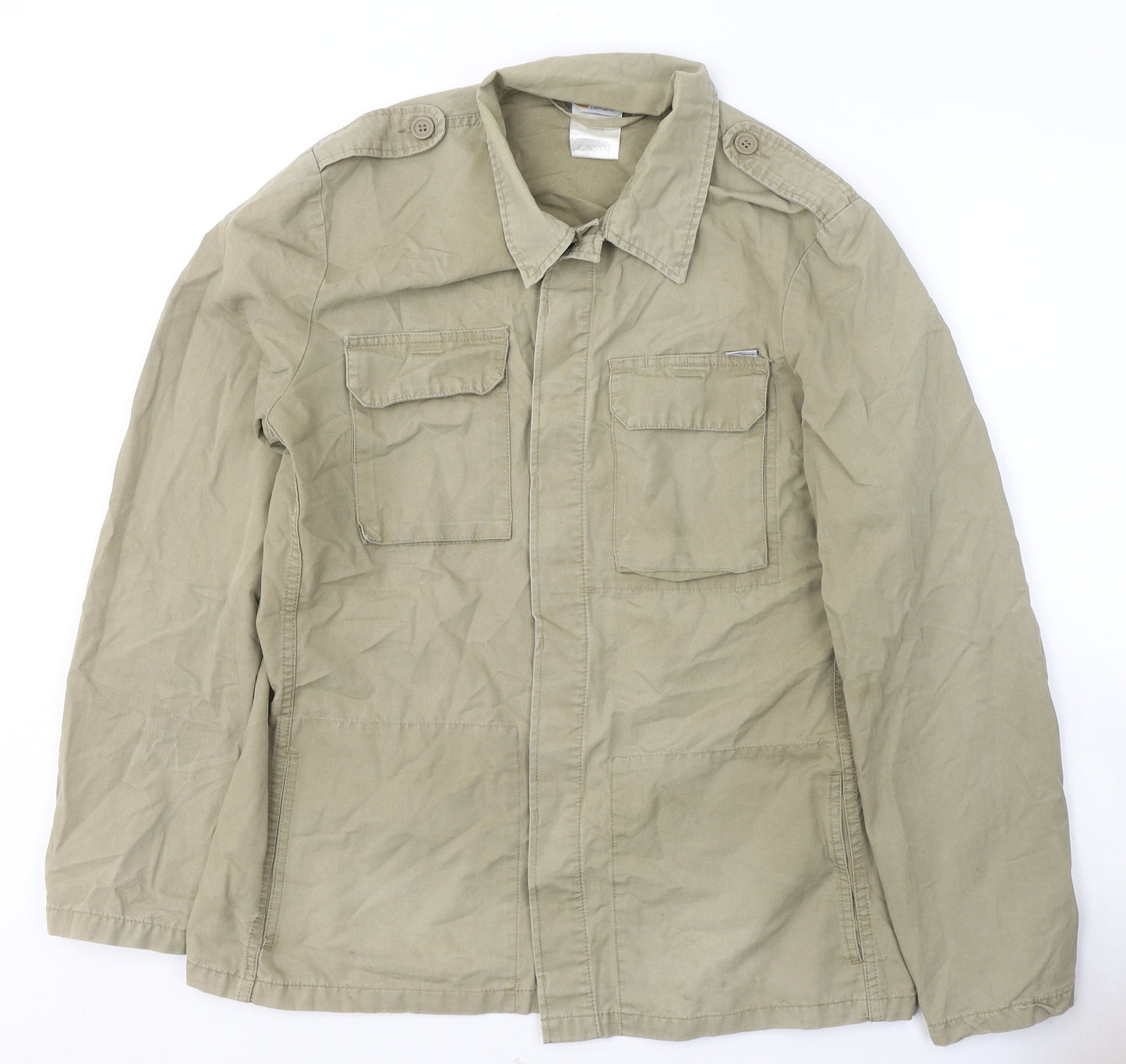 Carhartt Womens Beige   Jacket  Size L  Button