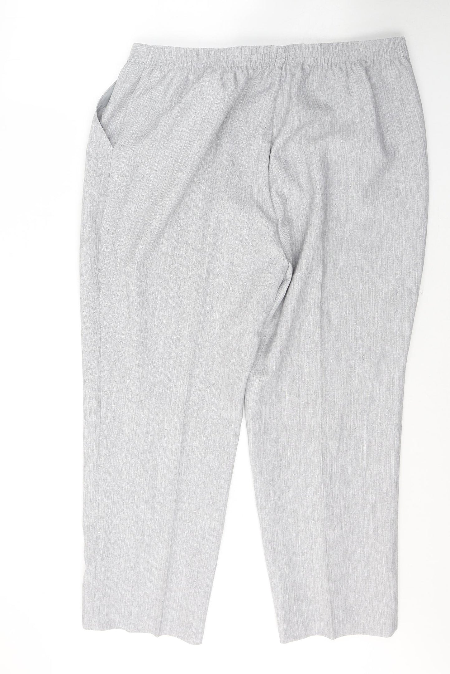 Marks and Spencer Womens Grey  Polyester Trousers  Size 20 L27 in Regular