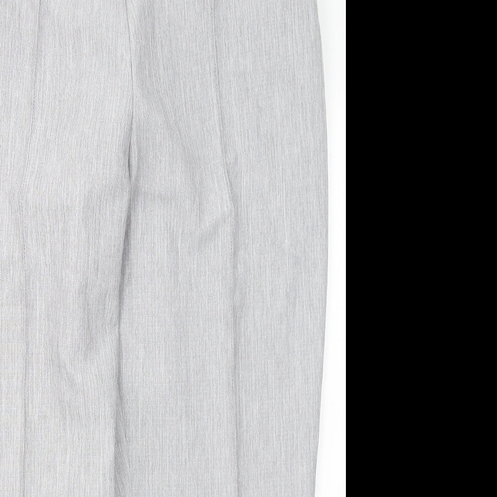 Marks and Spencer Womens Grey  Polyester Trousers  Size 20 L27 in Regular