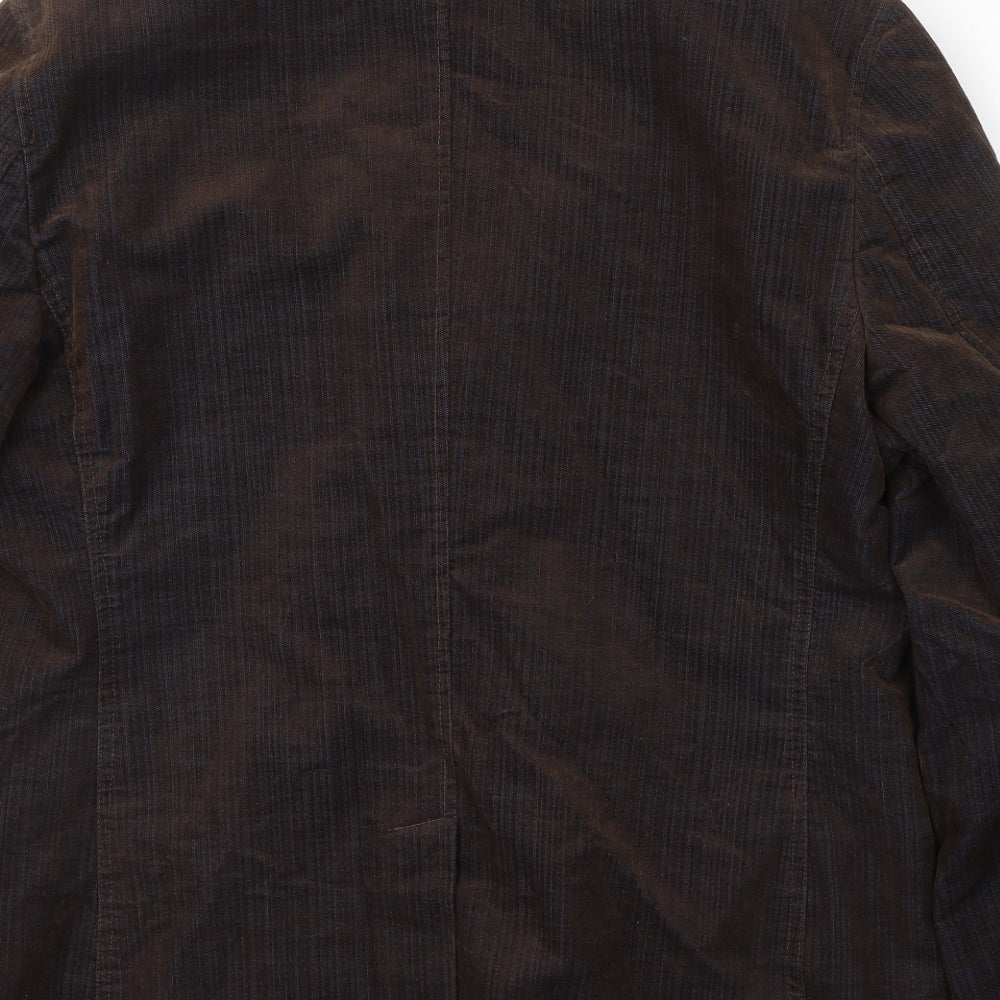 Oakman Mens Brown  Cotton Jacket Suit Jacket Size 44