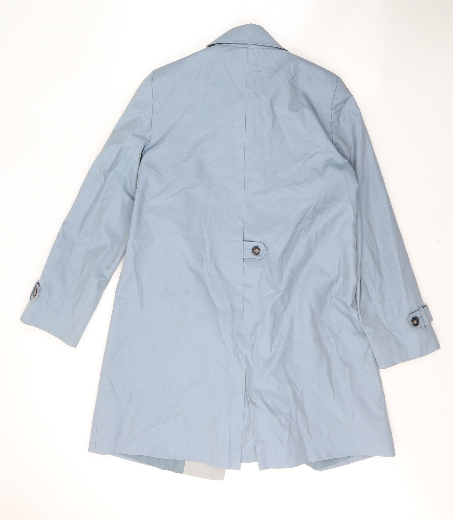 Debenhams Womens Blue   Trench Coat Coat Size 12  Button
