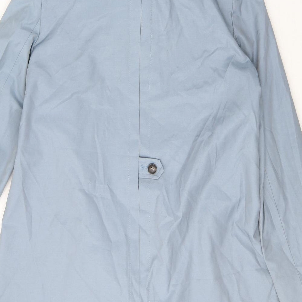 Debenhams Womens Blue   Trench Coat Coat Size 12  Button