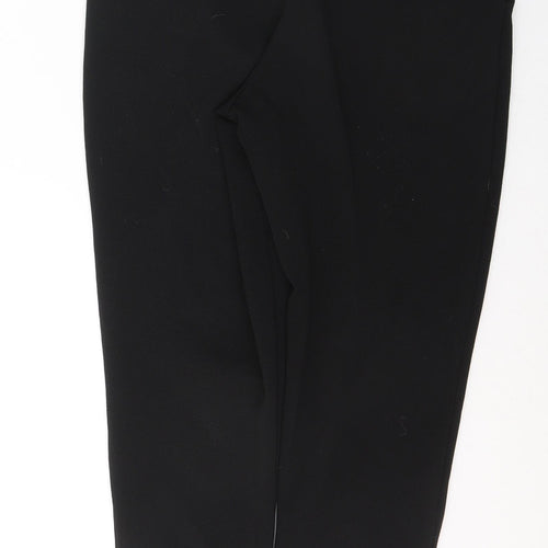 Selected Womens Black  Polyester Trousers  Size 12 L28 in Regular