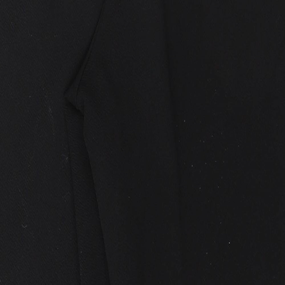 Selected Womens Black  Polyester Trousers  Size 12 L28 in Regular