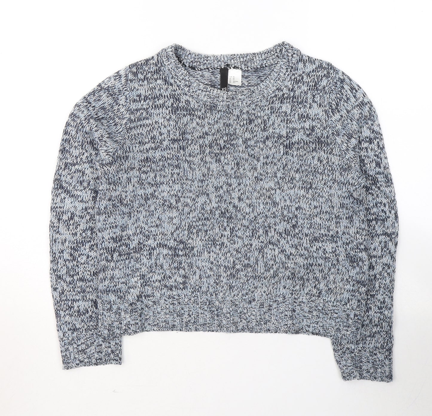 Divided by H&M Womens Blue Round Neck  Acrylic Pullover Jumper Size XS