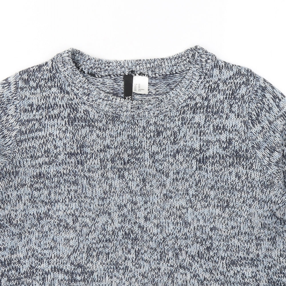Divided by H&M Womens Blue Round Neck  Acrylic Pullover Jumper Size XS