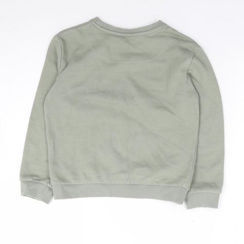 F&F  Boys Green  Cotton Pullover Sweatshirt Size 6-7 Years  Pullover