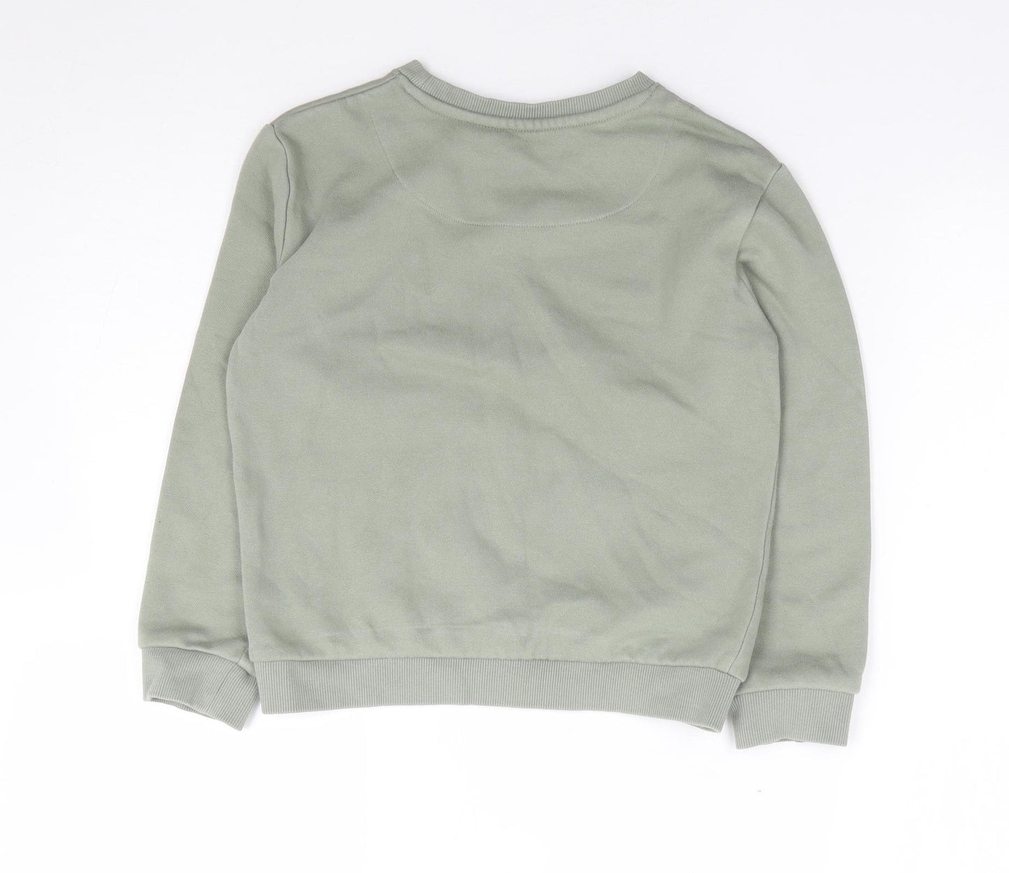 F&F  Boys Green  Cotton Pullover Sweatshirt Size 6-7 Years  Pullover