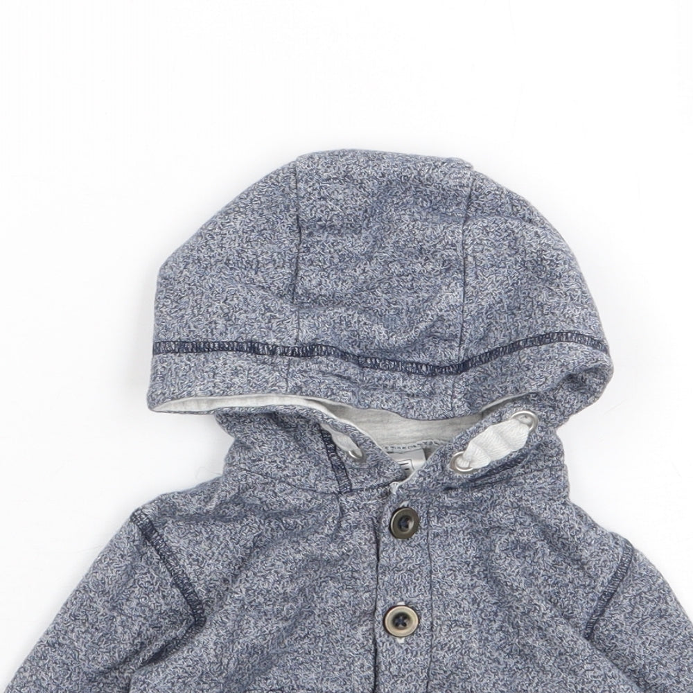F&F Boys Blue  Cotton Cardigan Jumper Size 0-3 Months  Button