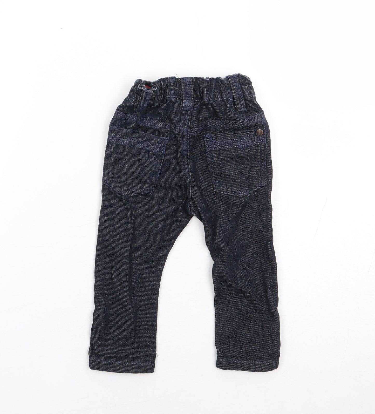 NEXT Boys Blue  100% Cotton Jogger Jeans Size 6-9 Months  Button