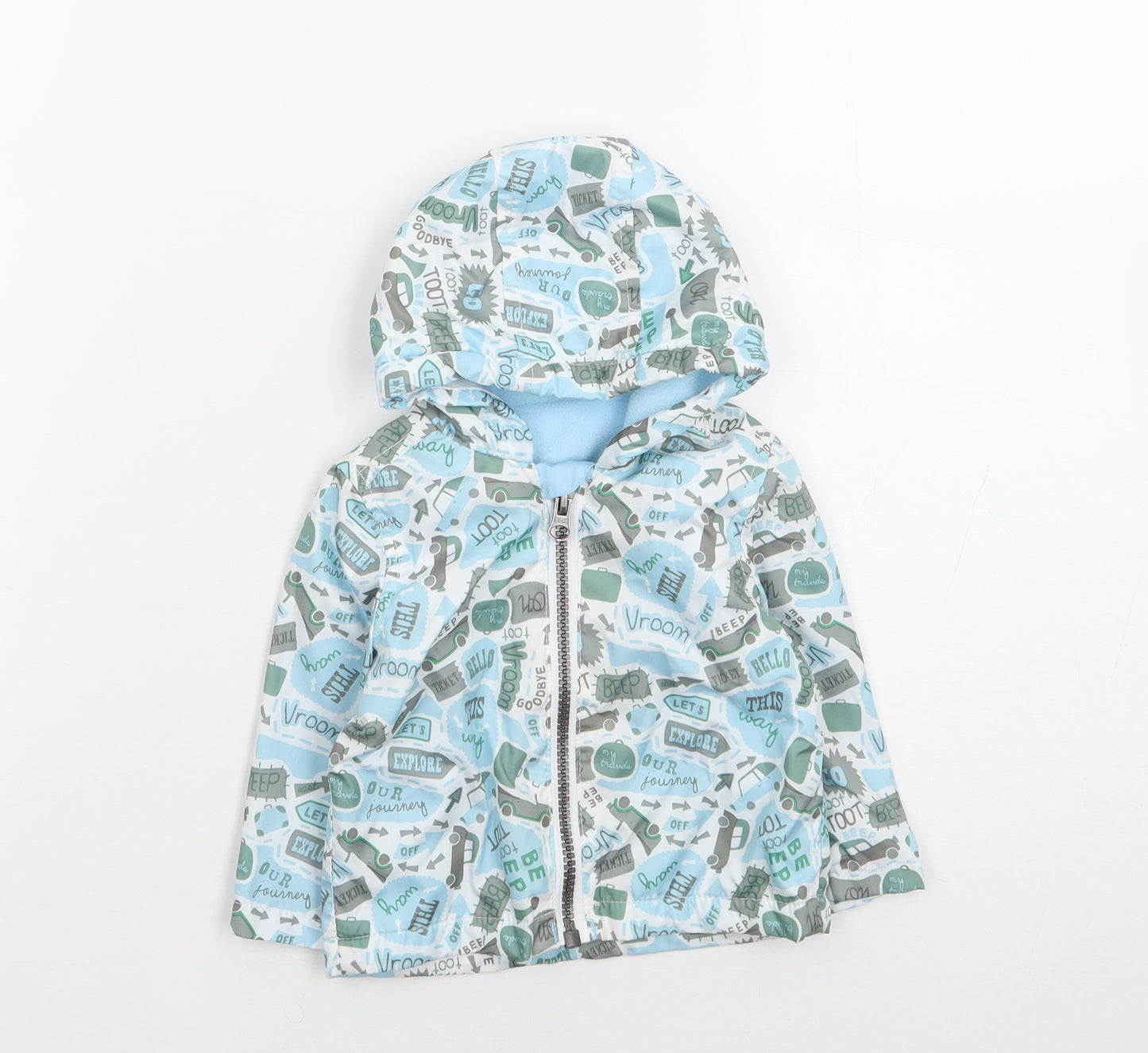 George Boys Multicoloured Geometric  Rain Coat Coat Size 0-3 Months   Zip