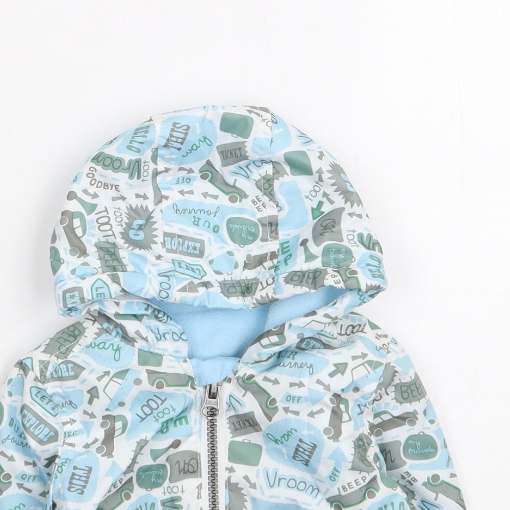 George Boys Multicoloured Geometric  Rain Coat Coat Size 0-3 Months   Zip