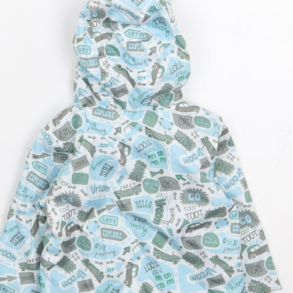 George Boys Multicoloured Geometric  Rain Coat Coat Size 0-3 Months   Zip