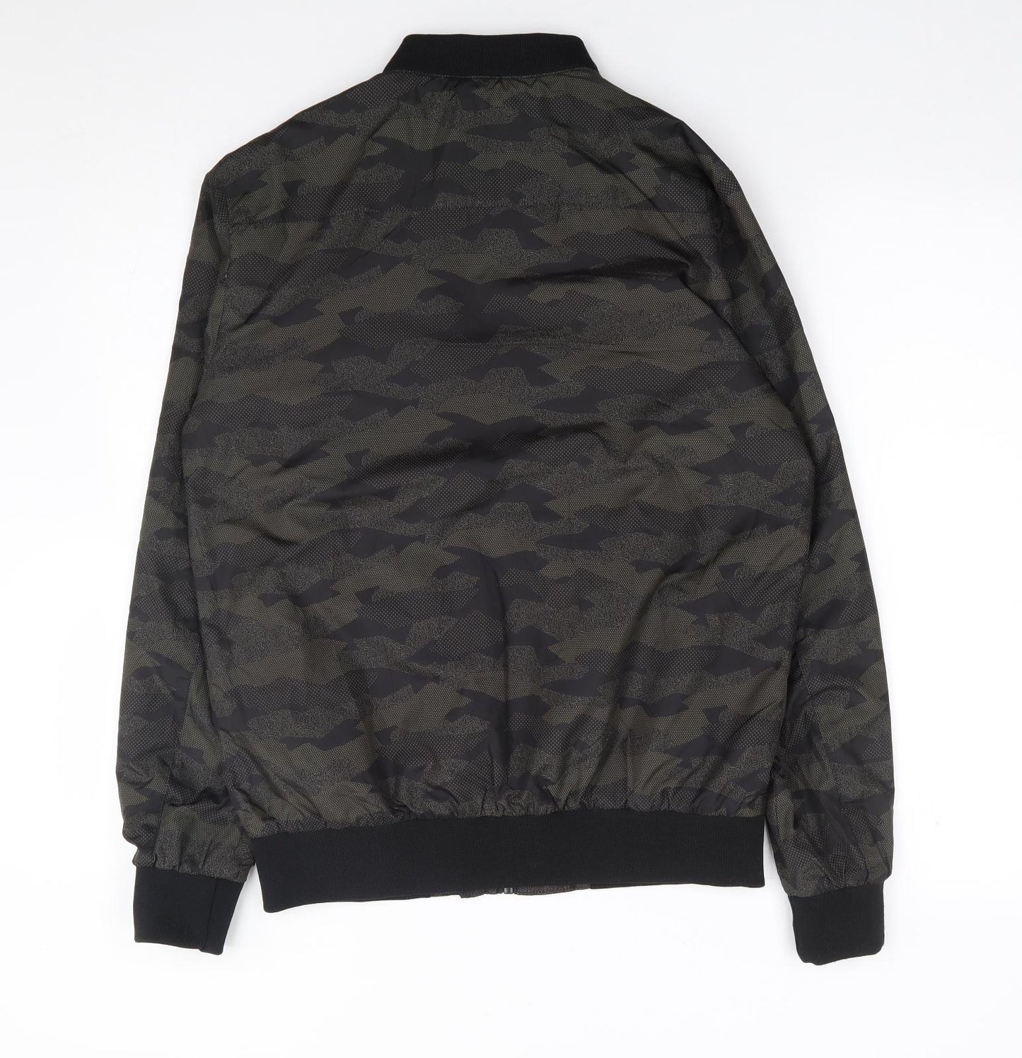 Primark Mens Green Camouflage  Rain Coat Coat Size S  Zip