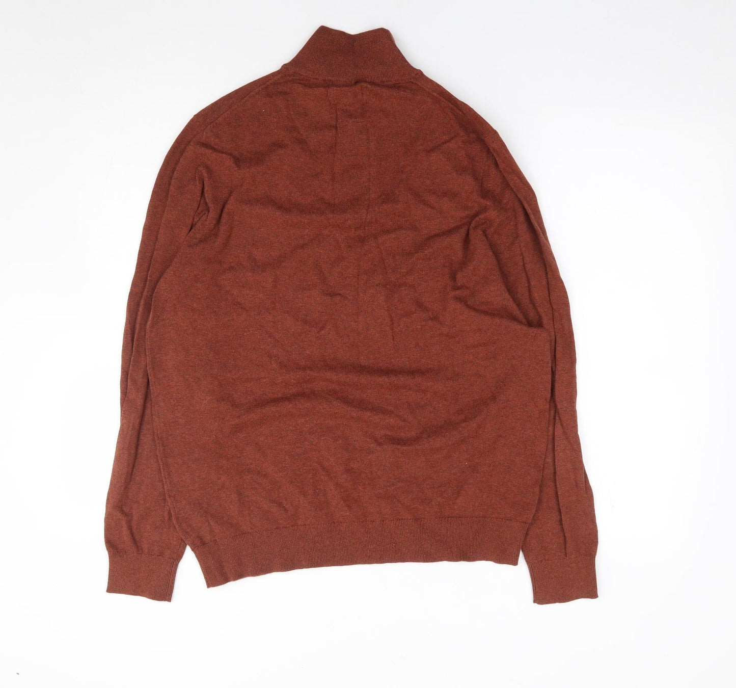 Burton Mens Brown High Neck  Cotton Pullover Jumper Size M